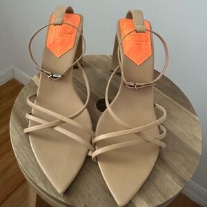 SCHUTZ Beige Strappy Heels